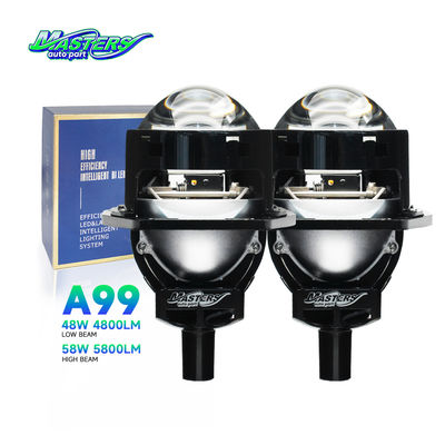 खरीदें मास्टर्स ए99 हाई लो बीम 58W 5800 ल्यूमेन 6000K DC9-16V 3 इंच प्रोजेक्टर online manufacture