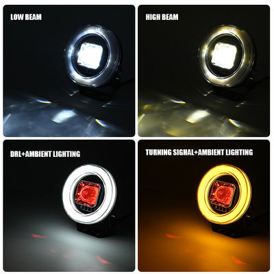 4.5 Inch Yellow-White Dual-colour Aperture Light XM-112-02P-R-001 35W 2800LM 6500K H4 Led Working Light